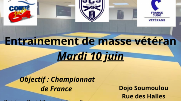 dernier entraînement de masse vétéran du mardi 10 juin à Soumoulou.  Souhaitant vous retrouver nombreux pour ce dernier rendez-vous